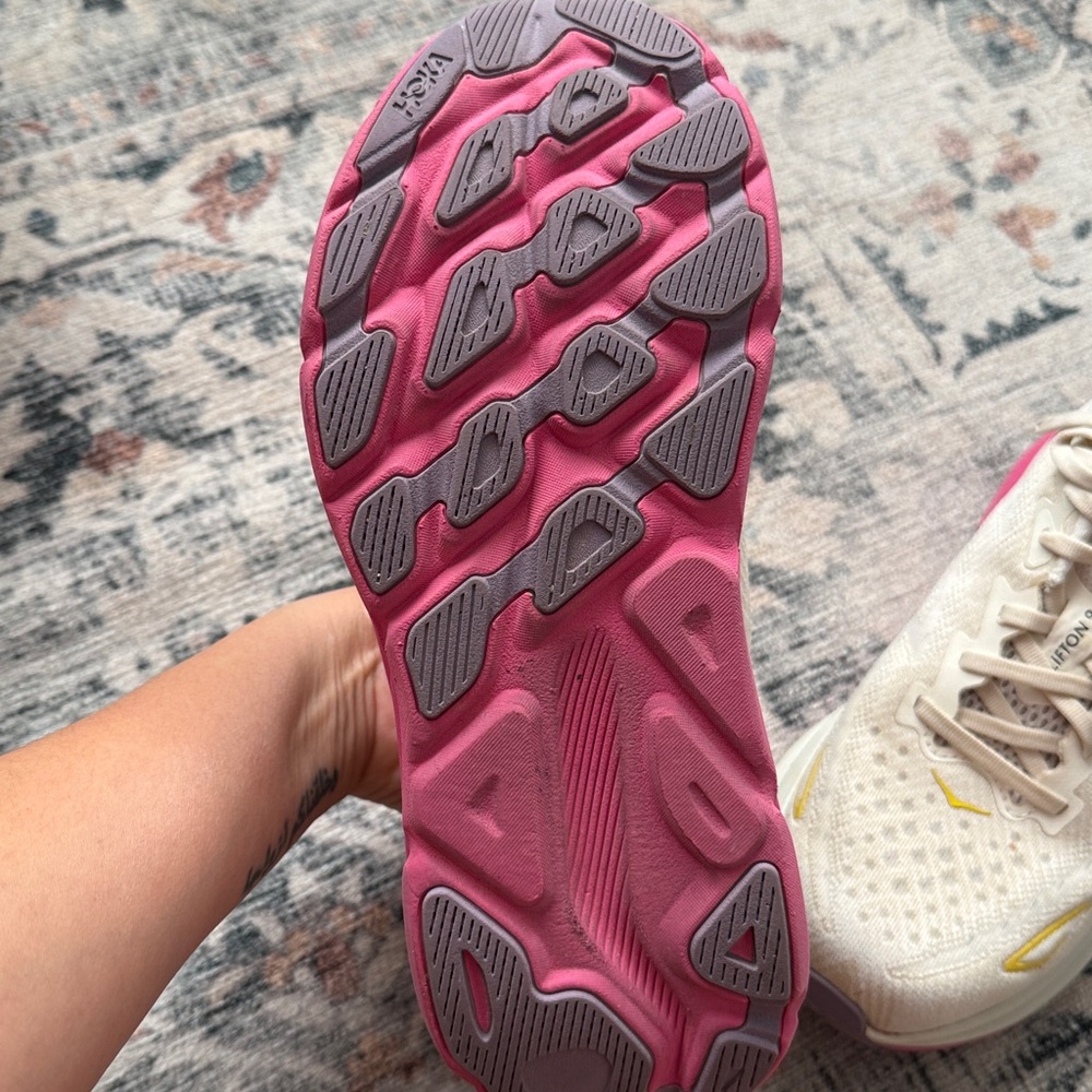 Hoka Women's Beige and Pink Athletic Shoes - Picture 4 of 4